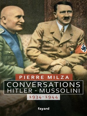 cover image of Conversations Hitler-Mussolini